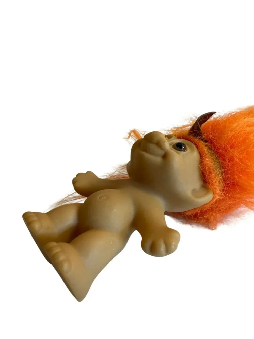 Vintage Russ Indian Brave Native American Boy Troll Doll No Outfit 90s Orange